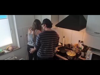 18yo teen stepsister fucked in the kitchen while the family is not home